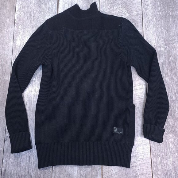 G-Star Raw Mens Small Black Skill Blazer Knit Button Cardigan Sweater Jacket - Picture 2 of 9